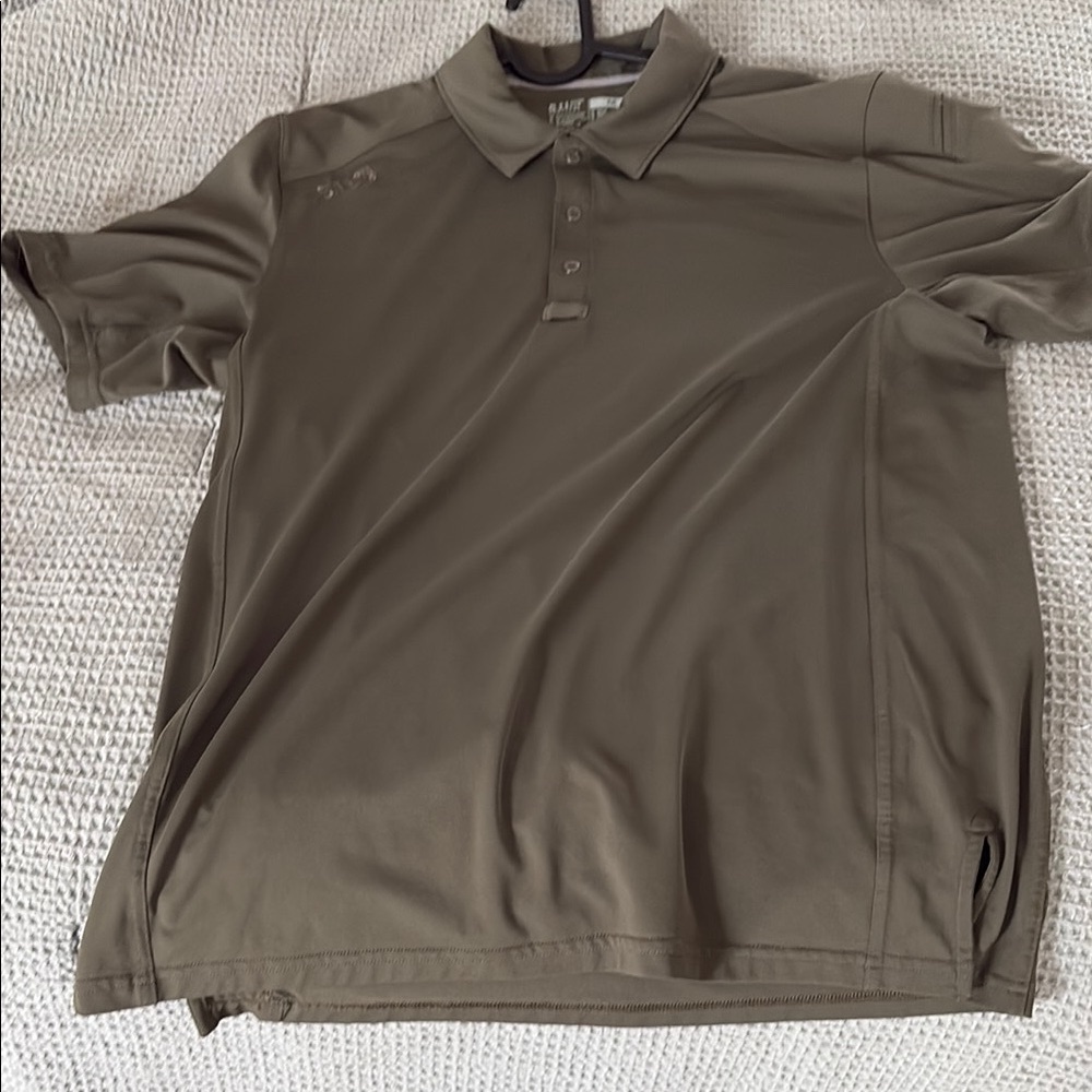 Basic Editions Men's Olive Polo Shirt
